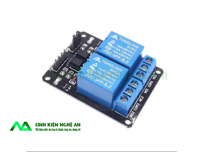 Module Relay 2 Kênh - 5V 220V/10A - Cách Ly